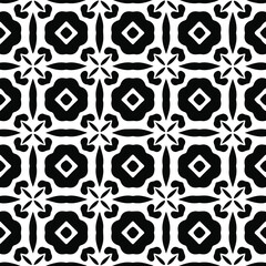 Geometric vector pattern with Black and white colors. Seamless abstract ornament for wallpapers and backgrounds.