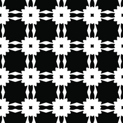 Geometric vector pattern with Black and white colors. Seamless abstract ornament for wallpapers and backgrounds.