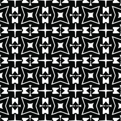 Geometric vector pattern with Black and white colors. Seamless abstract ornament for wallpapers and backgrounds.