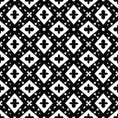 Geometric vector pattern with Black and white colors. Seamless abstract ornament for wallpapers and backgrounds.