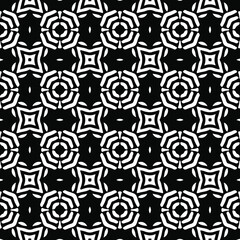 Geometric vector pattern with Black and white colors. Seamless abstract ornament for wallpapers and backgrounds.