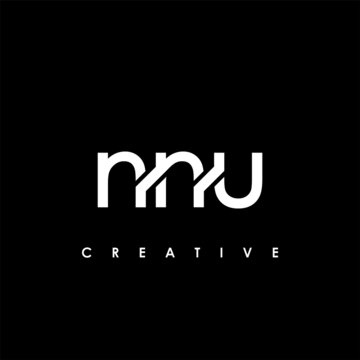 NNU Letter Initial Logo Design Template Vector Illustration