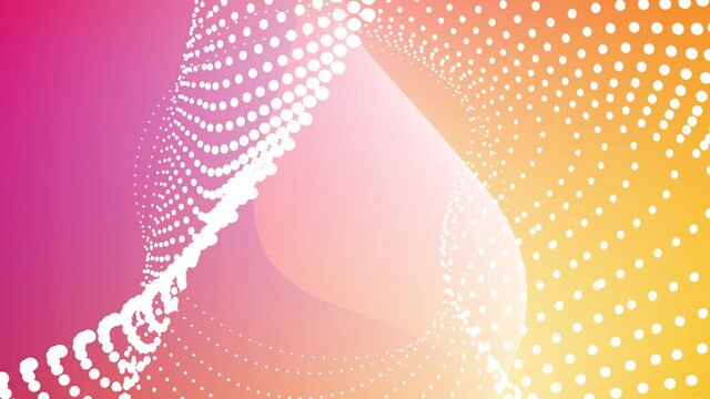 Colorful background with dotted light tunnel in 4k video.
