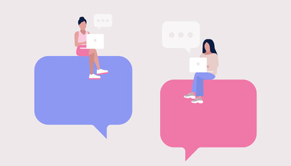 Obraz premium Online communication