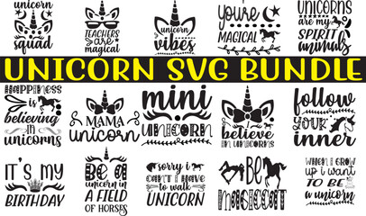 unicorn svg bundle © CraftsSvg30