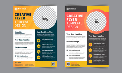Modern And Creative brochure design, cover layout, annual report, poster, corporate flyer A4 size Template Design