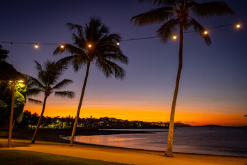 Spectacular sunset at Airlie Beach, Queensland, Australia