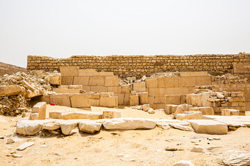 Ruins near to the pyramid of Unas