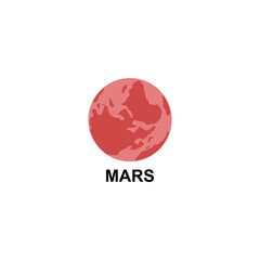 Mars planet icon set vector sign symbol