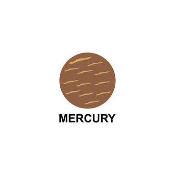 Mercury planet icon set vector sign symbol