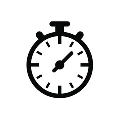 Stopwatch icon vector graphic illustration