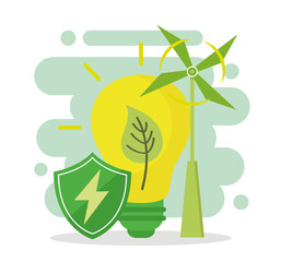 Obraz premium renewable energy icons