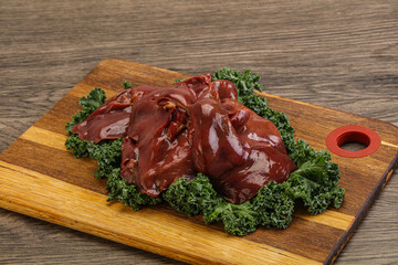 Raw chicken liver for cooking