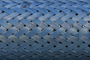 Texture metal wire weave, close-up, horizontal format