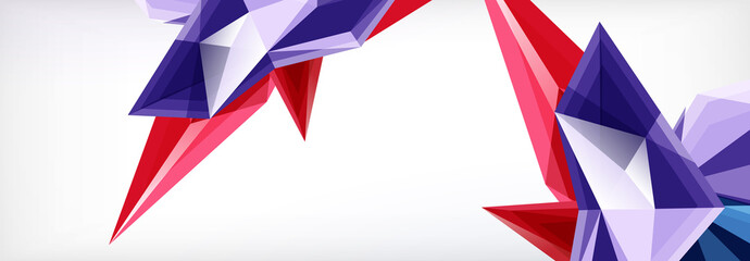 Obraz premium Vector 3d triangles and pyramids abstract background for business or technology presentations, internet posters or web brochure covers