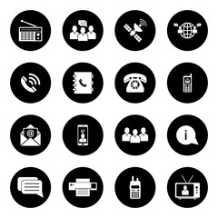 communications icon set vector sign symbol