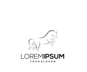 horse logo design silhouette