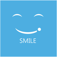 Smile happy face vector design