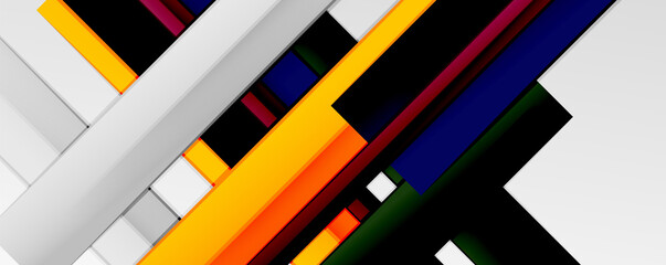 Multicolored lines background. Design template for business or technology presentations, internet posters or web brochure covers