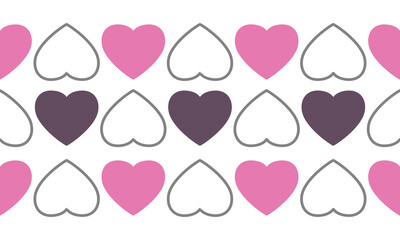 Heart vector seamless pattern design