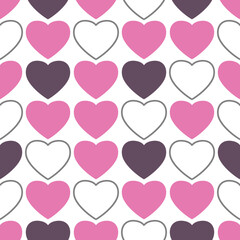 Heart vector seamless pattern design