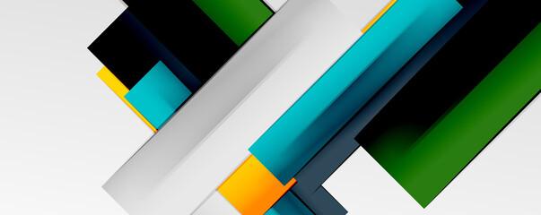 Obraz premium Multicolored lines background. Design template for business or technology presentations, internet posters or web brochure covers