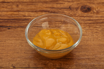 Mustard sauce in the bowl