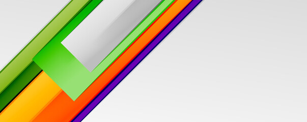 Multicolored lines background. Design template for business or technology presentations, internet posters or web brochure covers