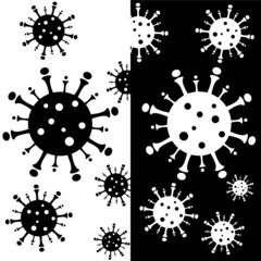 Coronavirus. Vector icon set. COVID-2019. Pandemic, healthcare, medical, Stop Coronavirus concept. Corona virus 2029-nCoV. Vector illustration.