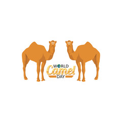 vector graphic of world camel day good for world camel day celebration. flat design. flyer design.flat illustration.