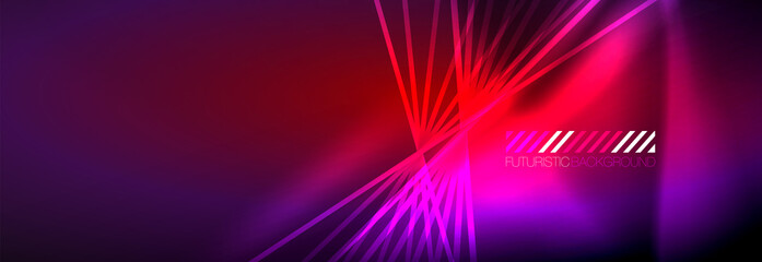 Neon dynamic beams vector abstract wallpaper background. Wallpaper background, design templates for business or technology presentations, internet posters or web brochure covers