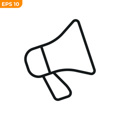 megaphone icon symbol template for graphic and web design collection logo vector illustration