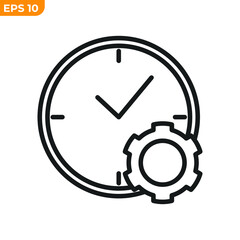 time management icon symbol template for graphic and web design collection logo vector illustration