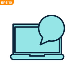 online consulting icon symbol template for graphic and web design collection logo vector illustration