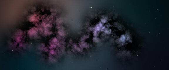 Obraz na płótnie Canvas Background space with nebula and stars. milky way galaxy with cloud and space dust in the universe. 3d illustration