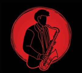 Saxophone Musician Orchestra Instrument Graphic Vector