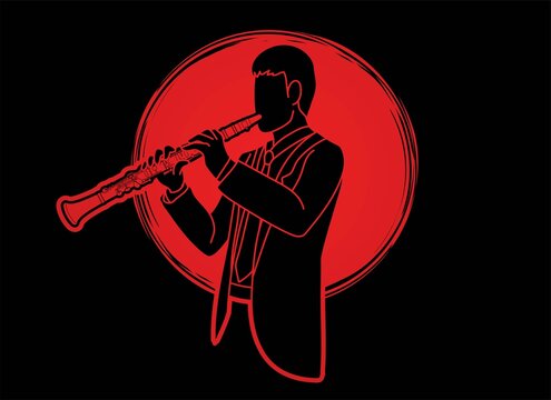 Clarinet Musician Orchestra Instrument Graphic Vector