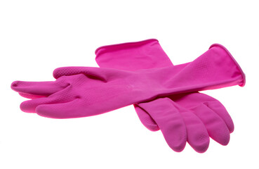 cleaning gloves isolated