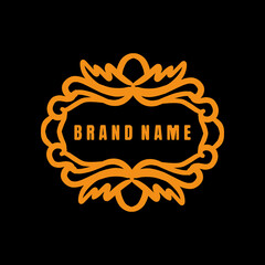 Ornate frame Vector design with line art style