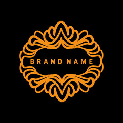 Ornate frame Vector design with line art style