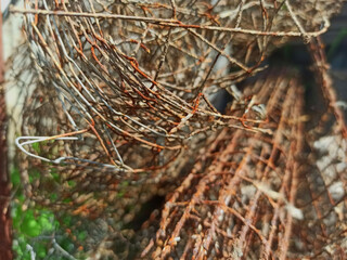 rusty metal photographed - close-up