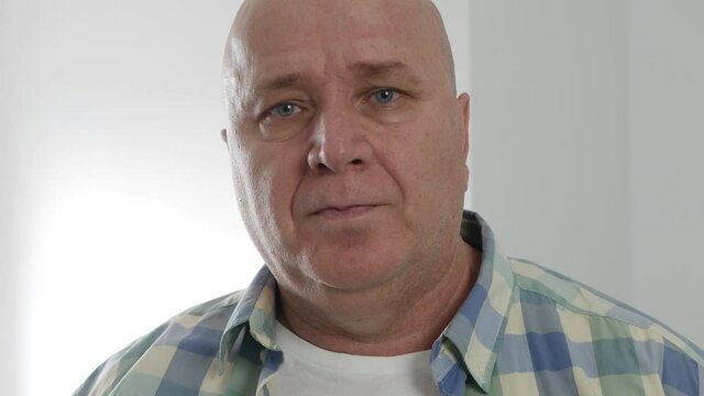 Tired Engineer Sweating and Looking Disappointed to the Camera. Technician Portrait Working in Building Industry. 