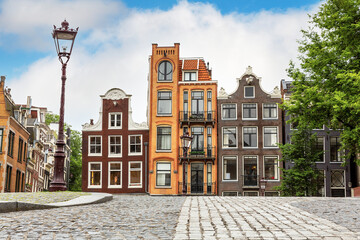 Traditional Dutch townhouses in Amsterdam