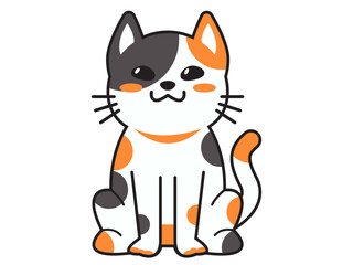 Fototapeta na wymiar cute cat or kitten Animal meow, cartoon fluffy pets exact vector collection. Illustration cartoon meow cat