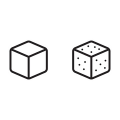 Sugar cubes line icon
