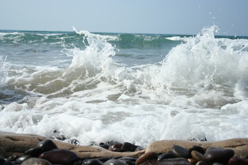 waves on the beach