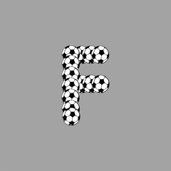 Graphic soccer ball alphabet for your design, graphic soccer ball font