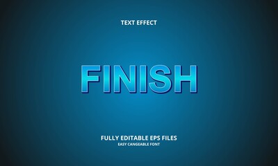 Editable text effect finish title style