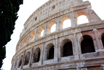 Obraz premium Roman colosseum illuminated by sunlight