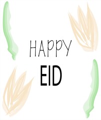 Happy eid card with flowers. Eid mubarak card eid gift for family. Beautiful eid congratulations card. Eid gift design